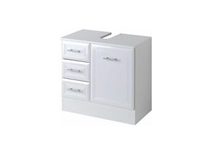 4250163782114 - Lomadox - Waschbeckenschrank RIMINI-03 Hochglanz weiß b x h x t ca 60 x 56 x 35cm - weiß