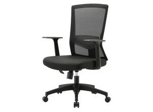 4057651773216 - Bürostuhl MCW-J90 Schreibtischstuhl ergonomische S-förmige Rückenlehne verstellbare Taillenstütze ~ schwarz