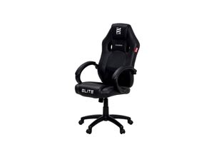 4056551044372 - ELITE Gaming-Stuhl EXODUS Armpolster 45-55cm Sitzhöhe extrabreite Sitzfläche Wippmechanik MG100 (Schwarz)