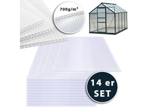 4059306103423 - Tech-Craft Polycarbonat- Hohlkammerstegplatten Ersatzplatten für Gewächshausca118x58cm14 Stück