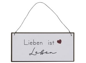 5709898321499 - Metallschild Lieben ist leben 15 x 7 cm