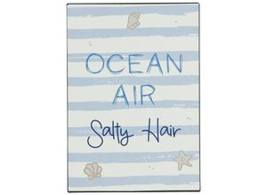 5709898309855 - Metallschild Ocean Air Salty Hair 20 x 14 cm