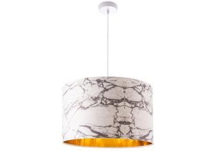 4061981178962 - Pacohome - Paco Home Deckenlampe Wohnzimmer Pendelleuchte Esstisch Lampenschirm Stoff Modern Abstrakt Pendelleuchte - Weiß Design 1 (Ø455 cm)