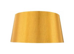 4251756348816 - Licht-erlebnisse - Lampenschirm Stoff Textil rund 60 cm konisch in Gold für Stehlampe Pendelleuchte - Gold