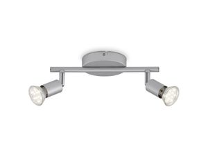 4002707297321 - - led Deckenleuchte Spotleuchte leuchten ray 3 w 250 lm IP20 titanfarbig Metall inkl 2x GU10 255 x 7 x 95 cm