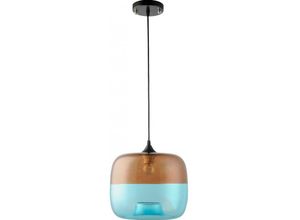 3044619147166 - Privatefloor - Lampe Coffee Blue Suspendue - Kristall Blue - Glas Eisen Metall - Blue