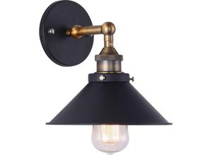 5056665756108 - Privatefloor - Wandlampe - Vintage-Design - Jo Schwarz - Metall - Schwarz