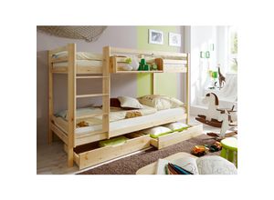 4250393888457 - Ticaa Kindermöbel - Etagenbett rene Kiefer massiv natur lackiert 90 x 200 cm 4250393888457 - Ticaa Kindermöbel - Etagenbett rene Kiefer massiv natur lackiert 90 x 200 cm