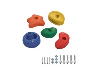 4250533923857 - Wickey - Spielturm-Erweiterung 5 Klettersteine 90 mm bunt - Farbenfroher Spaß mit sicherer Montage Komplett-Set 5 St Benutzergewicht 70 kg Extrem