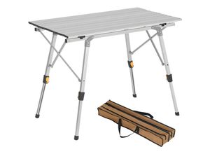 4063425014652 - Woltu - Campingtisch Klapptisch aus Alu Gartentisch Balkontisch Reisetisch zusammenklappbar mit Packtasche Höhenverstellbar 90x522X(45-72) cm