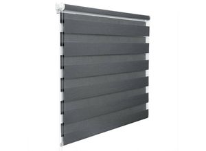 Image of WOLTU Doppelrollo Klemmfix ohne Bohren, Duo Rollo Zebrarollo Fensterrollo Klemmrollo Seitenzugrollo Easyfix lichtdurchlässig und verdunkelnd Rollos