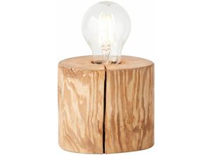 4004353393495 - Lampe Trabo Tischleuchte 10cm kiefer gebeizt Holz 1x A60 E27 25WNormallampen (nicht enthalten) - braun - Brilliant