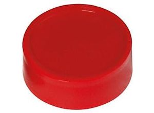 4002390048804 - MAUL Industriemagnet Ø 34 mm 2 kg Haftkraft Ferrit Magnet für hohe Haltbarkeitsansprüche 1 Packung = 10 Stück Farbe rot