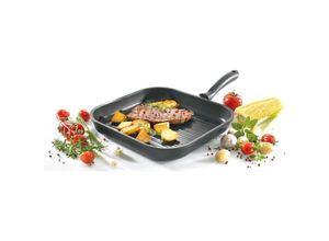 4006776033750 - Steakpfanne KRÜGER Aluguss Grill-  Steakpfanne LEIPZIG 28 x 28 cm schwarz B28cm H45cm L28cm Pfannen hochwertige Antihaft-Versiegelung