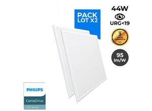 8435427115754 - Barcelona Led - 2er-Pack schlanke LED-Paneele 60X60 cm - Treiber Philips - 44W - UGR19 Lichtfarbe Kaltweiß - Kaltweiß