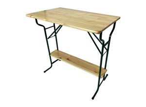 4050747014613 - Stehtisch BAMBERG 113cm klappbar Metall + Holz lackiert mit Fuss-Stütze