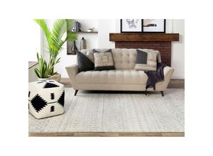 0888473873037 - Teppich Kurzflor Wohnzimmer Skandi Boho Design Grau und Weiß 120 x 170 cm - Surya 0888473873037 - Teppich Kurzflor Wohnzimmer Skandi Boho Design Grau und Weiß 120 x 170 cm - Surya