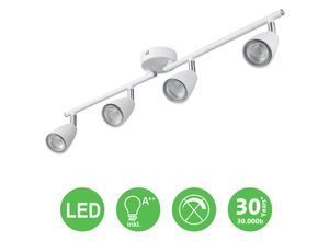 4262366752962 - Led Deckenleuchte Weiss inkl 3W Leuchtmittel GU10 led 250LM230V IP20WarmweißSchwenkbarLED Deckenlampe Deckenspot Deckenstrahler Spotleuchte