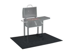 4052025374839 - Bodenschutzmatte Outdoor Grillschutzmatte rutschfeste Unterseite BBQ-Matte 120 x 100 cm anthrazit - Relaxdays