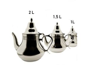 4252021384447 - Cofi 1453 - Edelstahl 2L Teekanne Induktionsherd Kaffeekanne mit hitzebeständigem Griff Küche Cafeteria Hotel Restaurant