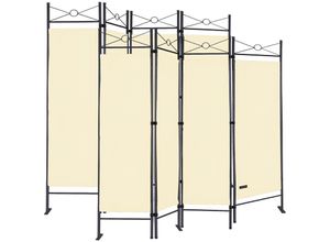 4250525324495 - 2er Set Paravent Lucca 180x163 cm Verstellbar Raumteiler Trennwand Umkleide Sichtschutz Spanische Wand Creme - Casaria