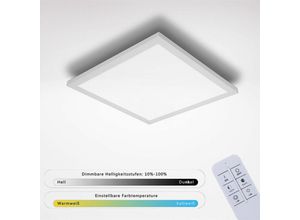 4262366753150 - Led Panel Flach Deckenleuchte Deckenlampe Warmweiss für Büro Küche Badezimmer Wohnzimmer 40 x 40cm 3000K-6500K dimmbar mit Fernbedienung - Impts