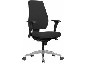 4250950240605 - Finebuy - Bürostuhl darius mit Stoff-Bezug Design Schreibtisch-Stuhl mit Synchromechanik & Armlehnen Drehstuhl Drehsessel ergonomisch 120 kg