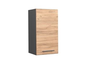 4066731145706 - Hängeschrank Küchenschrank Küchenmöbel Fame-Line Anthrazit Eiche modern 40 cm Küche Einbauküche Hängeschrank Drehtür Einlegeboden Küchenzeile