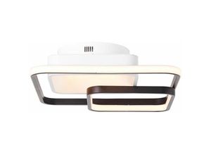 4004353390654 - BRILLIANT Lampe Cava LED Deckenleuchte 40x40cm CCT weiß schwarz 1x LED integriert 42W LED integriert (5000lm 3000-6700K) mit Fernbedienung dimmbar