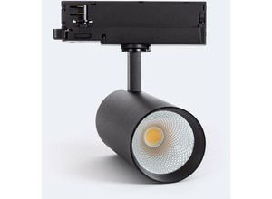 8445044109005 - Ledkia - LED-Strahler für 3-Phasenstromschiene 30W Carlo No Flicker Schwarz Kaltes Weiß 6000K 60º
