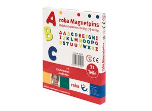 4005317214221 - Magnet Buchstaben ABC Set 31tlg Magnetpins aus Holz Schul-Spielzeug für Kinder