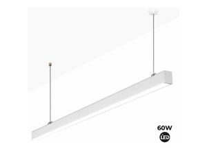 8435427224999 - Barcelona Led - Lineare LED-Pendelleuchte 60W 180cm 5100lm Farbe Weiß - Weiß