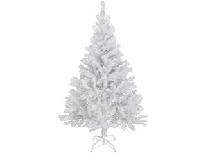 4260273055350 - Spetebo - Künstlicher Weihnachtsbaum - 120 cm   weiß - Kunst Tannenbaum Christbaum inklusive Baumständer