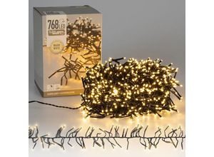 8719202305531 - Led Cluster Lichterkette mit 768 LEDs Warmweiß 55 m IP44 für Innen Außen Strombetrieben Weihnachtsdeko Clusterlichterkette Büschellichterkette