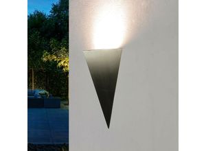 Image of Licht-erlebnisse - Edelstahl Außenwandlampe Dreieck led - Edelstahl