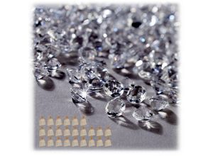 Image of 72000 x Dekodiamanten im Set, Tischdeko Hochzeit, Dekosteine Diamanten, Glitzer, Kunststoff, 6 x 4 mm, transparent