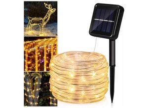 9460565046638 - Vingo - Solar Lichtschlauch led Lichterschlauch Lichterkette Außen Lichternetz Warmweiß 30M - Warmweiß