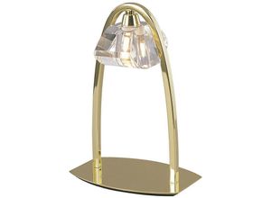 5055498601876 - Inspired Lighting - Inspired Mantra Alfa Große Tischlampe 1 Licht G9 poliertes Messing