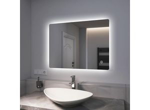 7445605725799 - Badspiegel led Badezimmerspiegel Badspiegel Energie Sparen 80x60cm Warmweiß Kaltweiß Natürliches Beleuchtung Touch-schalter - Emke 7445605725799 - Badspiegel led Badezimmerspiegel Badspiegel Energie Sparen 80x60cm Warmweiß Kaltweiß Natürliches Beleuchtung Touch-schalter - Emke