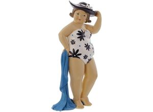 4260757278831 - Dekoleidenschaft - Figur Dame mit Handtuch aus Polyresin maritime Dekofigur