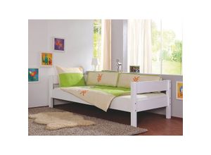 4250468524297 - Einzelbett NIK inkl Rollrost Buche massiv weiß 90 x 200 cm