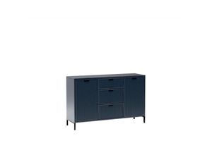 5905351241827 - Furnix - Sideboard linki LS2 Wohnzimmerkommode Modern 3 Schubladen 2 Türen Indigo