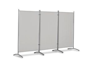 4009266877100 - Stellwand Stellwände Gr B H T 260 cm x 156 cm x 260 cm grau (lichtgrau) Paravents Stellwände 3-teilig Gesamtlänge 260 cm