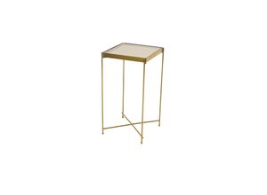 4046884082394 - Möbel Direkt Online - Beistelltisch Selly 60cm hoch aus Metall mit Spiegelglasplatte gold