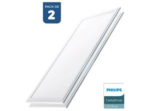 8435427142279 - Barcelona Led - 2er-Pack LED-Flachbildschirme 120x30cm 44W 3980lm UGR19 Lichtfarbe Kaltweiß - Kaltweiß