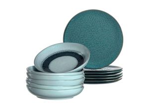 4002541260482 - Tellerset MATERA 12-teilig blau Keramik