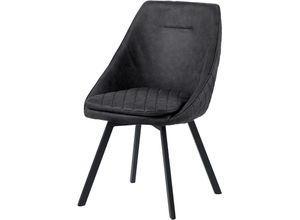 4250931575016 - Trisens - Essstuhl Drehstuhl Esszimmerstuhl Designstühle pu Lederbezug in Antik Optik Küchenstuhl Schwarz 1 St 4250931575016 - Trisens - Essstuhl Drehstuhl Esszimmerstuhl Designstühle pu Lederbezug in Antik Optik Küchenstuhl Schwarz 1 St