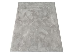 Image of Teppich Wohnzimmer Kunstfell Shaggy Hochflor Waschbar In Waschmaschine Soft Uni Grau 140x200 cm - Paco Home