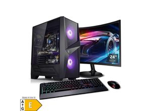 4260627614806 - PC Set Gaming mit 24 Zoll TFT Raptor V AMD Ryzen 5 5600X 16GB DDR4 NVIDIA RTX 3050 8 GB 1TB SSD WLAN Windows 11