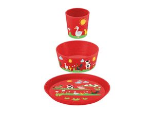 4002942547274 - - Connect Kinder-Geschirrset Farm organic red (3er-Set)